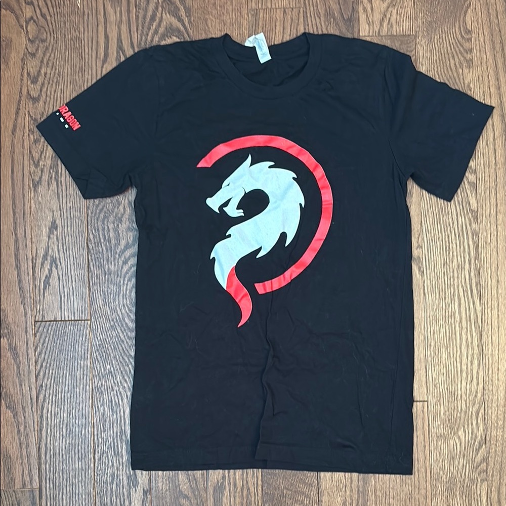 Black T-Shirt with Red Dragon Logo
